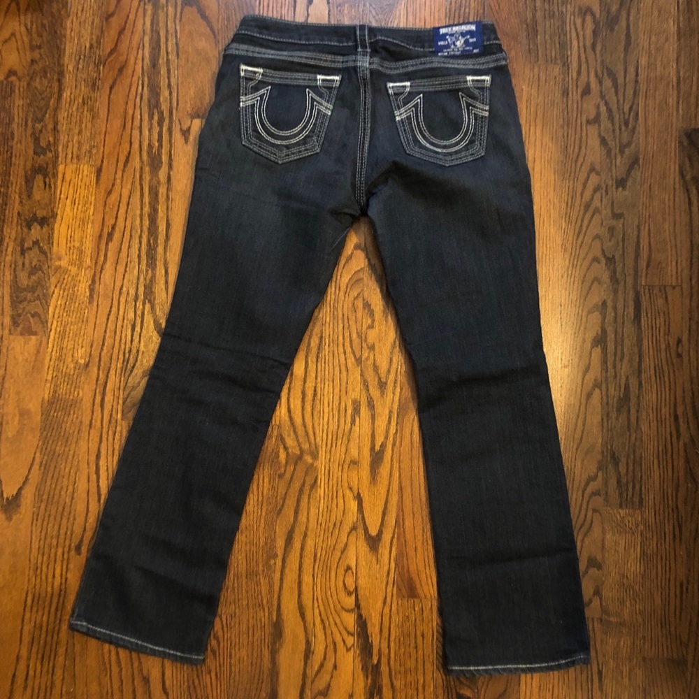 True Religion Dark Wash Straight Petite